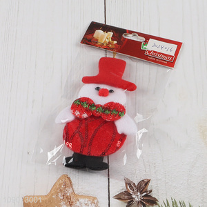 Online wholesale snowman shape non-woven fabric Christmas hanging ornament