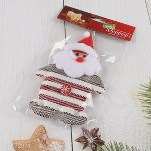 Factory direct sale Santa claus shape non-woven fabric Christmas hanging ornament