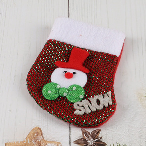 Best quality snowman hanging Christmas stocking candy bag for sale