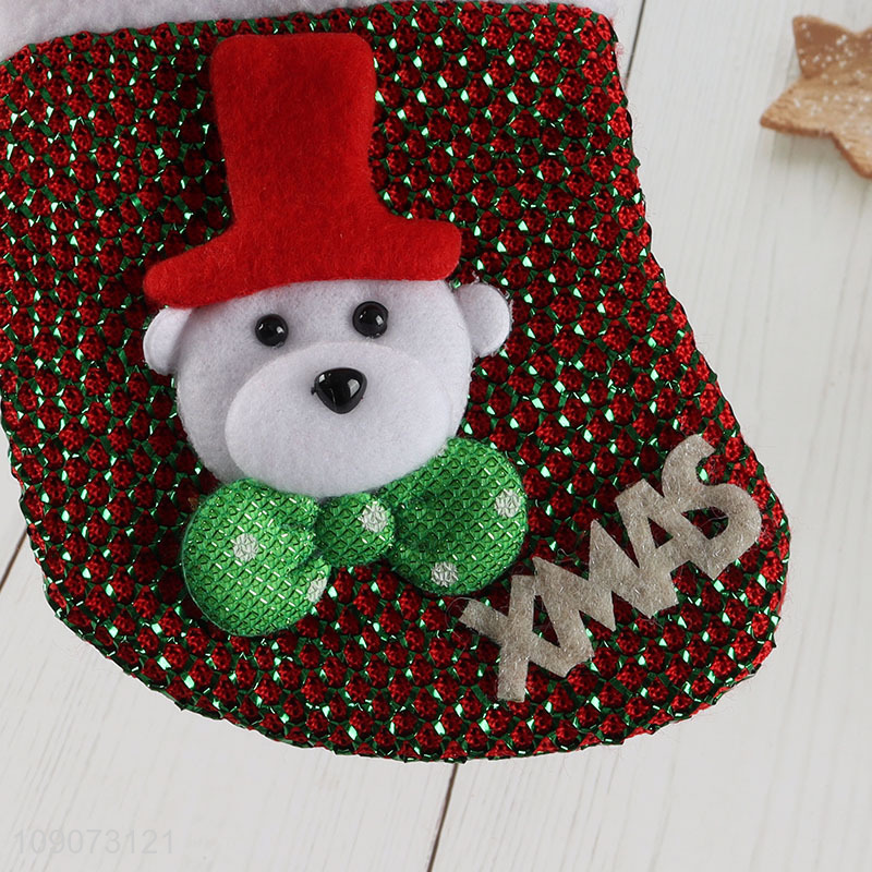 Yiwu market party supplies Christmas stocking candy bag for decoration