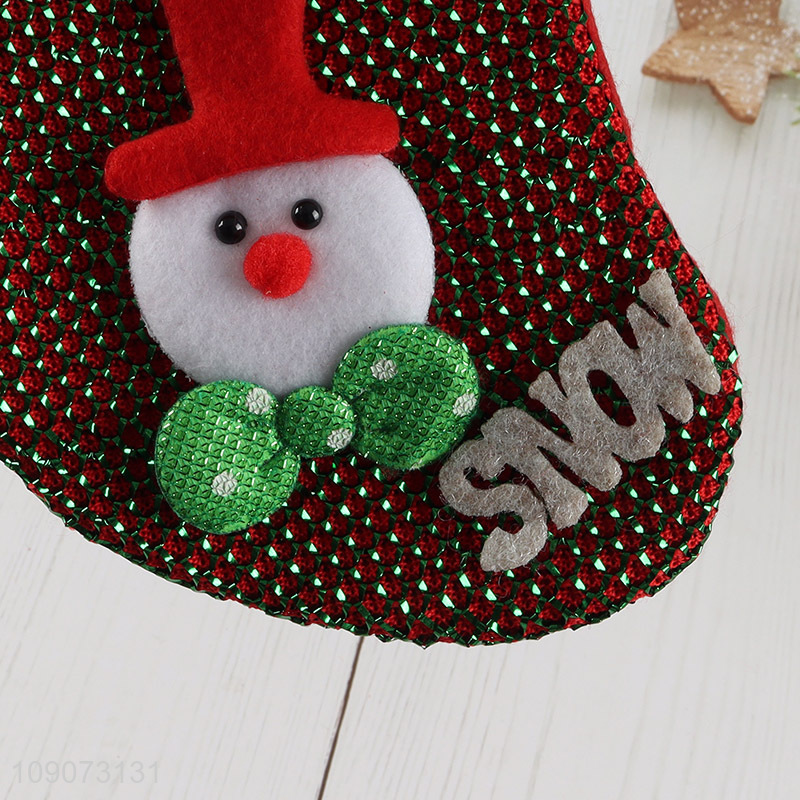 Best quality snowman hanging Christmas stocking candy bag for sale