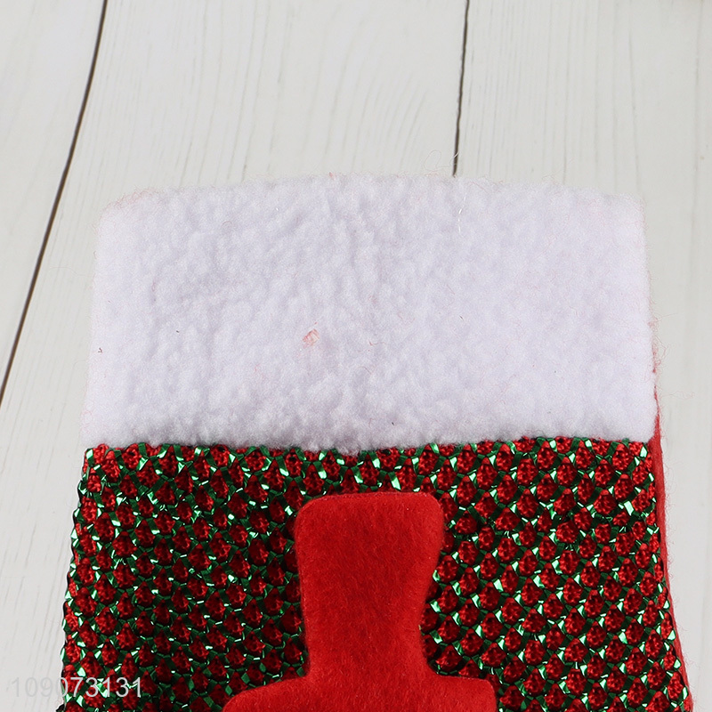 Best quality snowman hanging Christmas stocking candy bag for sale