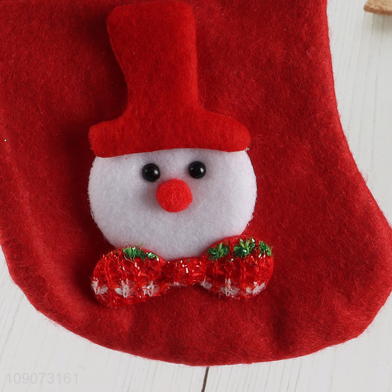 Best sale snowman hanging Christmas stocking candy bag for Christmas decoration