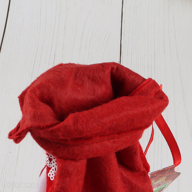 Factory price snowman shape hanging Christmas stocking candy bag for decoration