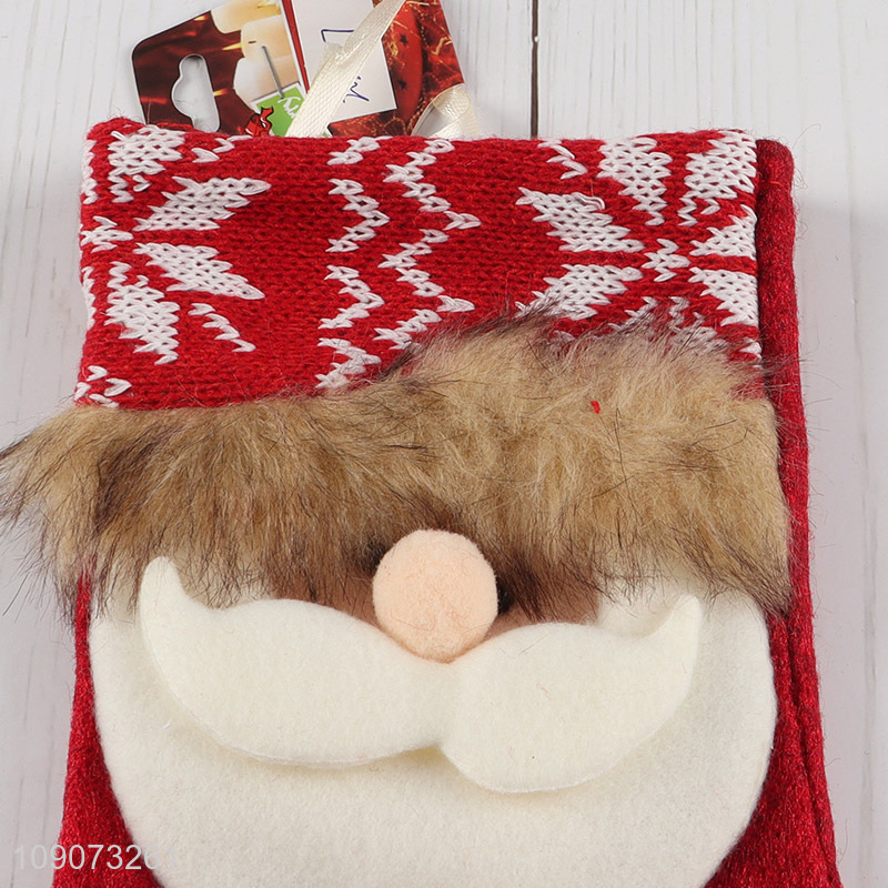 Good sale Christmas decoration hanging Christmas stocking candy bag