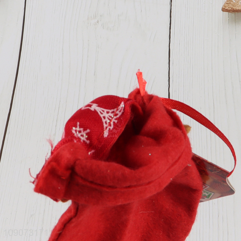 Hot selling reindeer hanging Christmas stocking candy bag gifts bag