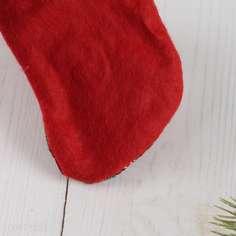 Hot products reindeer shape hanging Christmas stocking candy bag for Christmas tree