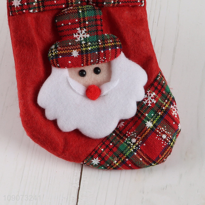 Best quality Santa claus hanging Christmas stocking candy bag gifts bag
