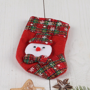Top selling snowman hanging Christmas stocking candy bag for Christmas tree