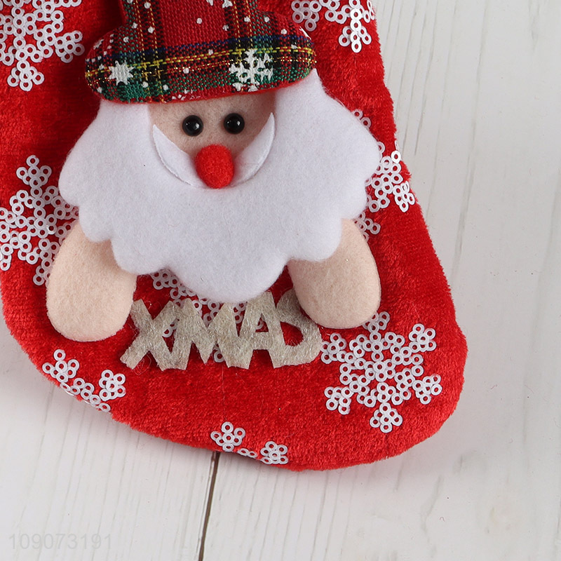 Hot items Santa claus hanging Christmas stocking candy bag for xmas tree