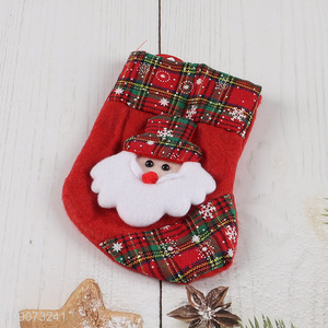 Best quality Santa claus hanging Christmas stocking candy bag gifts bag