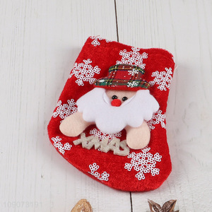 Hot items Santa claus hanging Christmas stocking candy bag for xmas tree