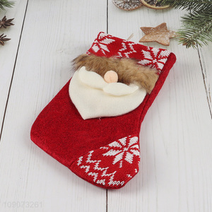 Good sale Christmas decoration hanging Christmas stocking candy bag