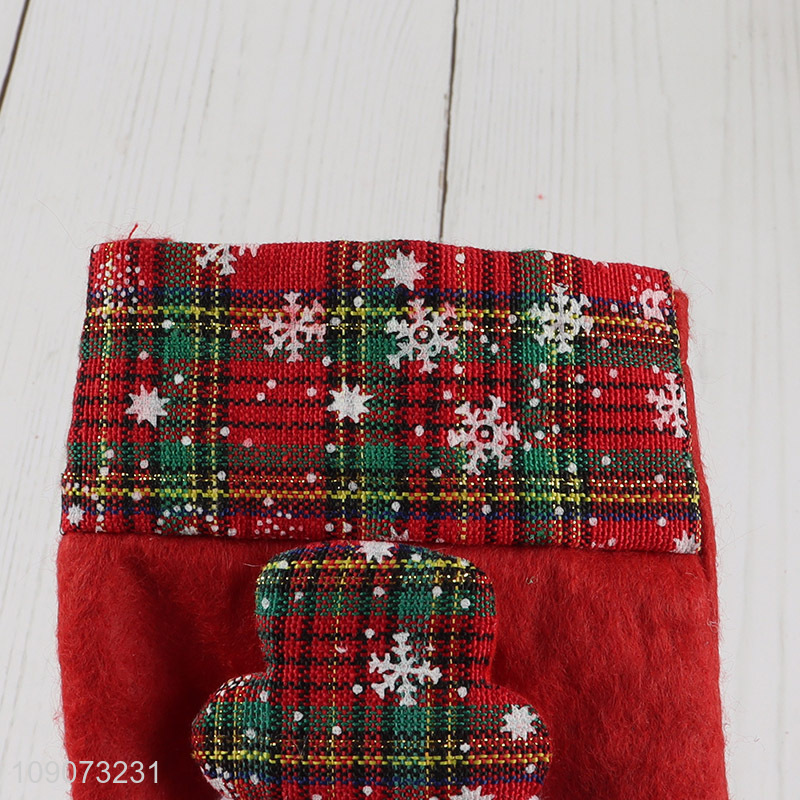 Top selling snowman hanging Christmas stocking candy bag for Christmas tree