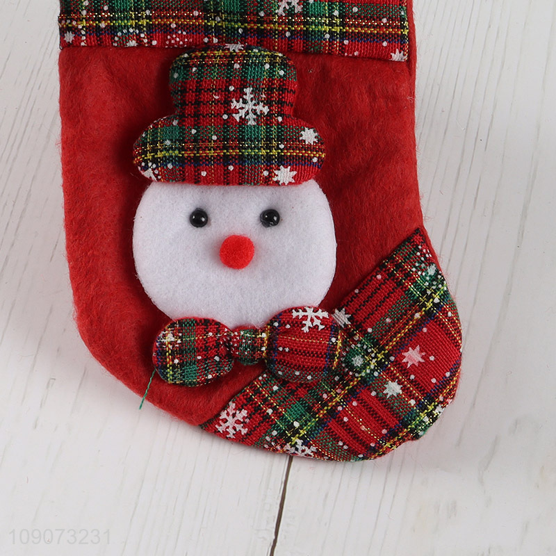 Top selling snowman hanging Christmas stocking candy bag for Christmas tree