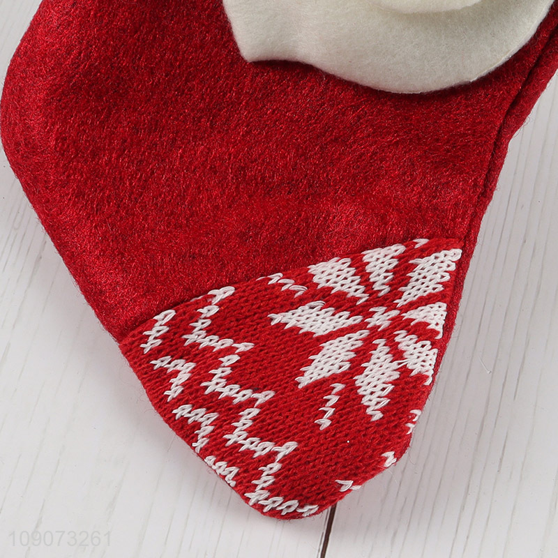 Good sale Christmas decoration hanging Christmas stocking candy bag