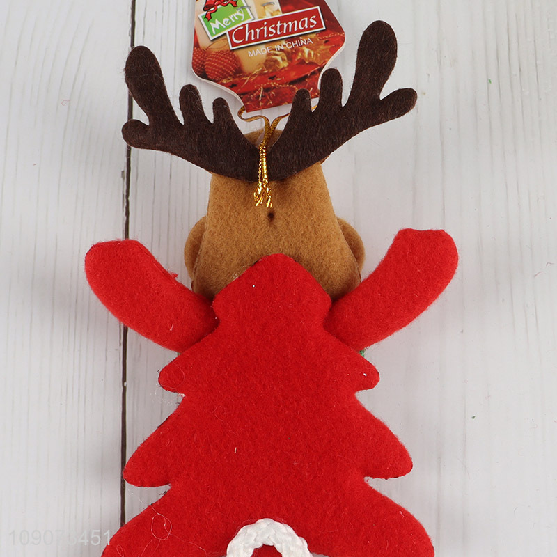 China supplier reindeer shape Christmas hanging ornament with bell