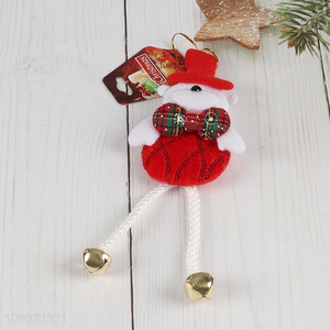 Best quality bear shape long legs Christmas hanging ornament with bell