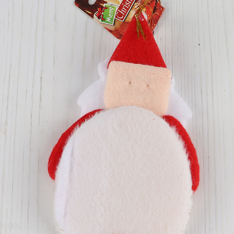 High quality Santa claus shape Christmas hanging ornament with bell