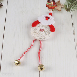 High quality Santa claus shape Christmas hanging ornament with bell