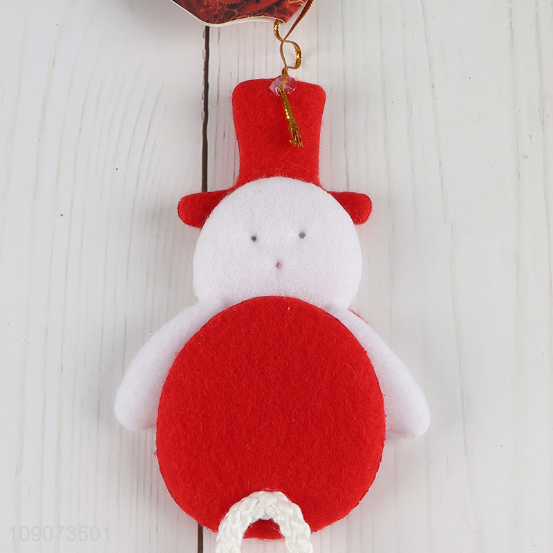 China wholesale snowman shape Christmas hanging ornament with bell