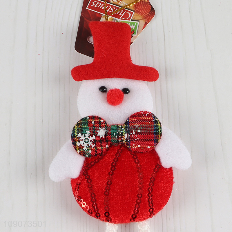 China wholesale snowman shape Christmas hanging ornament with bell