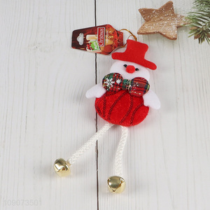 China wholesale snowman shape Christmas hanging ornament with bell