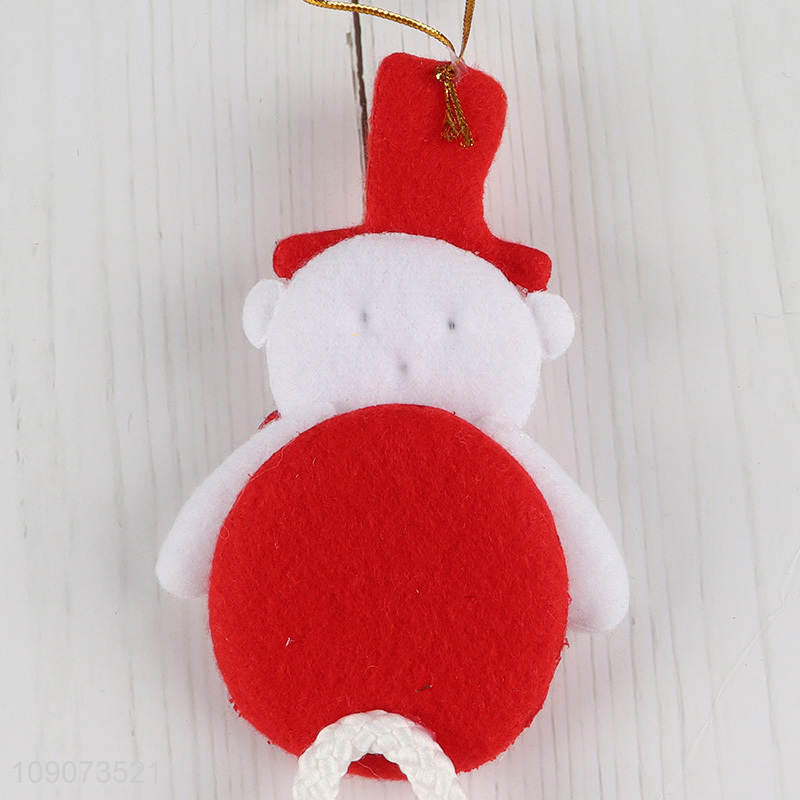 Best quality bear shape long legs Christmas hanging ornament with bell