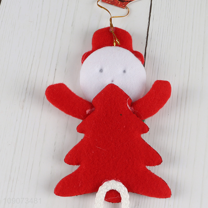 Low price snowman shape Christmas hanging ornament Christmas decoration with bell
