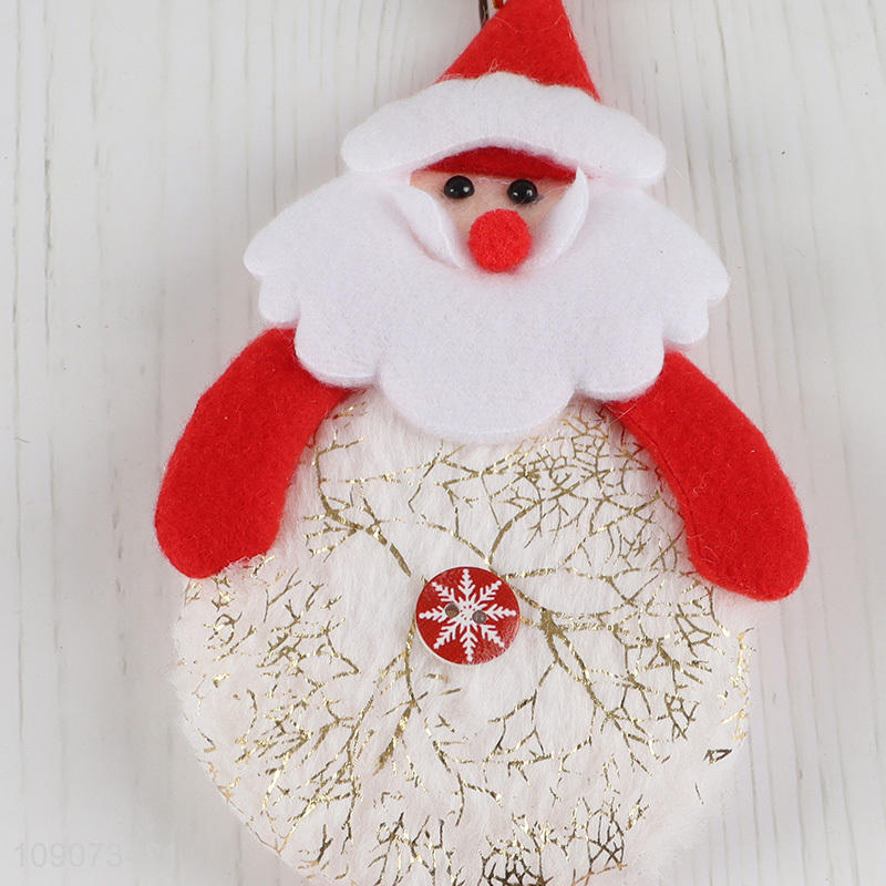 High quality Santa claus shape Christmas hanging ornament with bell