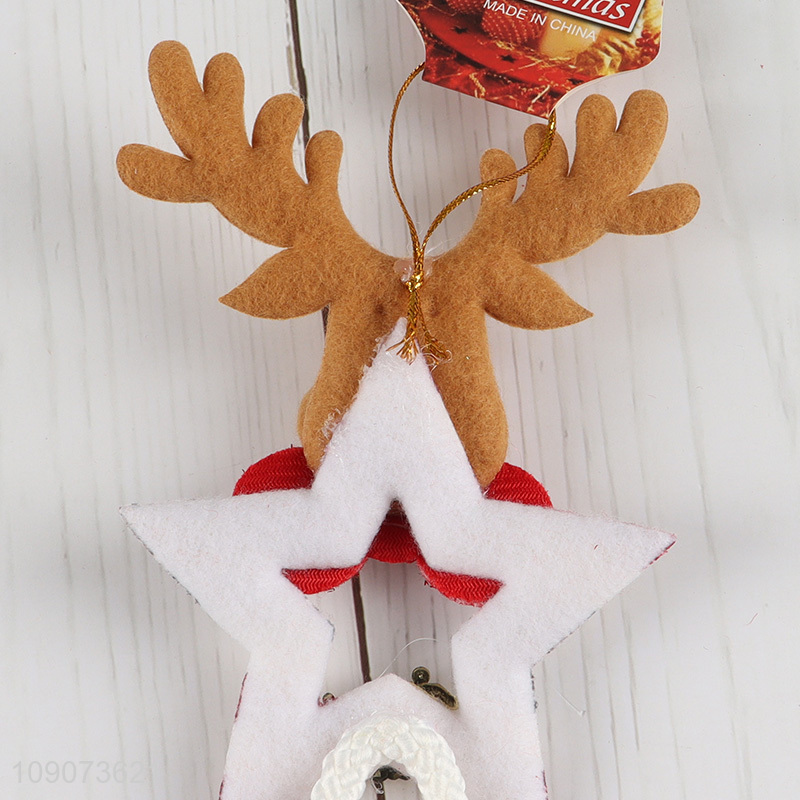 Hot products reindeer shape Christmas hanging ornament with bell