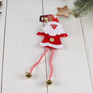 Best price Santa claus Christmas hanging ornament with bell for xmas tree
