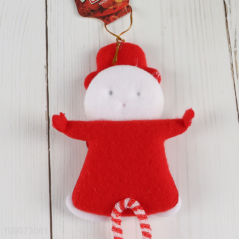 High quality snowman shape Christmas hanging ornament with bell