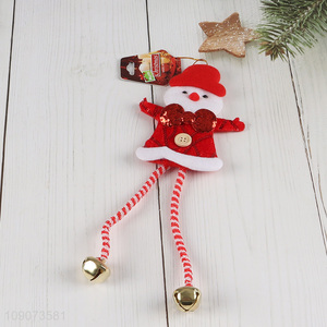 High quality snowman shape Christmas hanging ornament with bell
