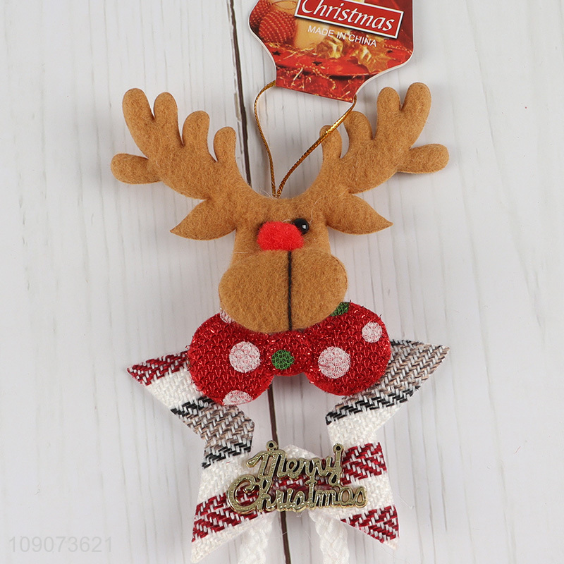 Hot products reindeer shape Christmas hanging ornament with bell