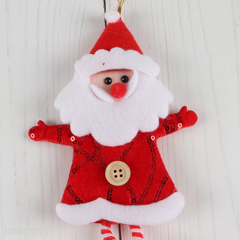 Best price Santa claus Christmas hanging ornament with bell for xmas tree