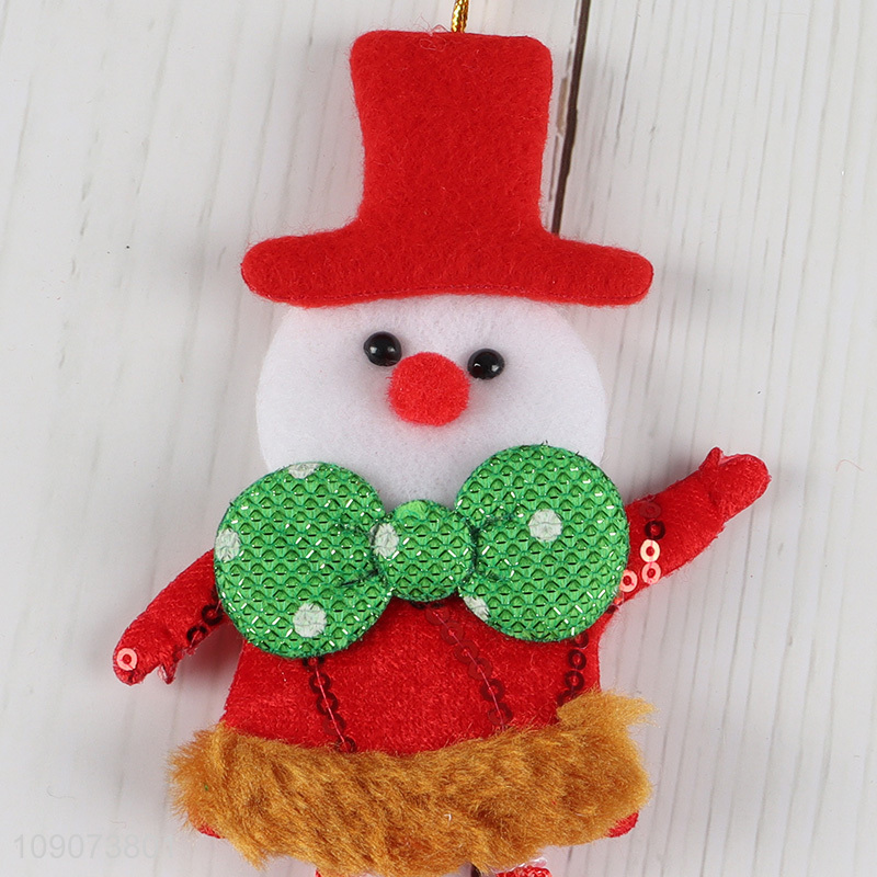 Yiwu market snowman shape long legs Christmas hanging ornament for sale