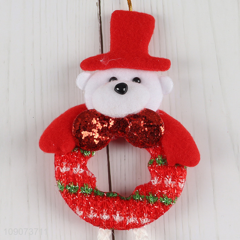 Best price bear shape Christmas hanging ornament Christmas decoration with bell