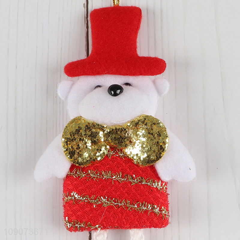 China factory bear shape long legs Christmas hanging ornament for xmas tree