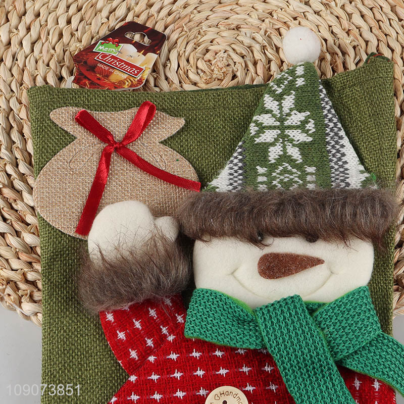 Yiwu market Christmas decoration snowman Christmas stocking candy bag