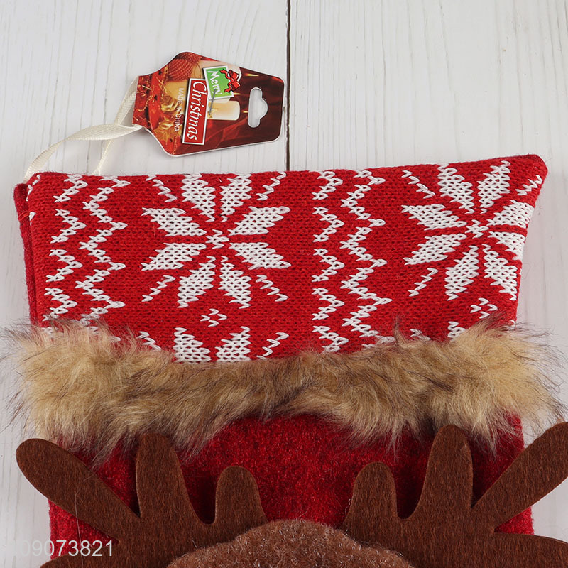 Online wholesale reindeer Christmas stocking candy bag gifts bag