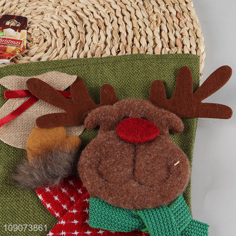 Latest products reindeer Christmas stocking candy bag Christmas gifts bag