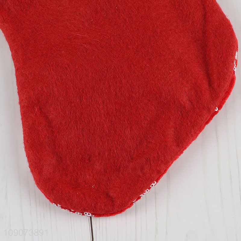 Yiwu market hanging Christmas stocking candy bag for Christmas tree