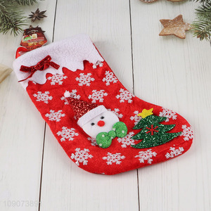 Yiwu market hanging Christmas stocking candy bag for Christmas tree
