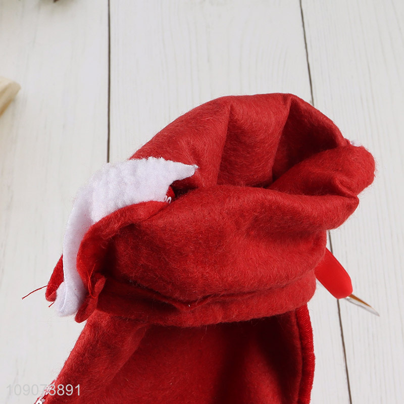 Yiwu market hanging Christmas stocking candy bag for Christmas tree