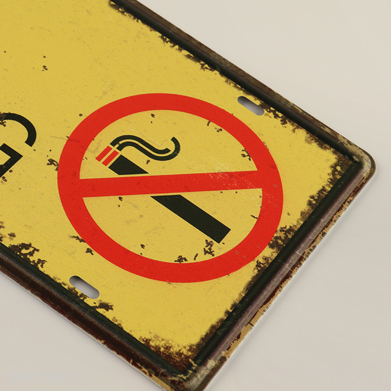Good quality no smoking vintage metal signs for sale