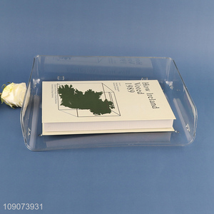 Hot selling home office desktop clear acrylic file tray wholesale
