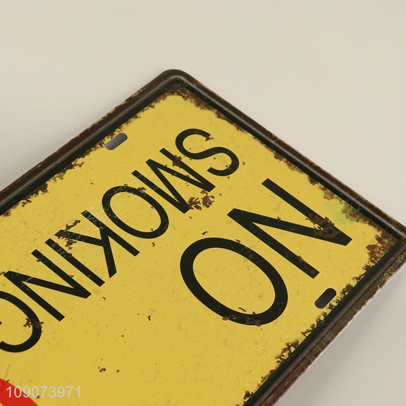 Good quality no smoking vintage metal signs for sale
