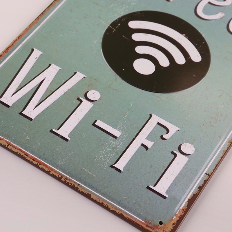 Good price restaurant free WiFi vintage metal signs for sale