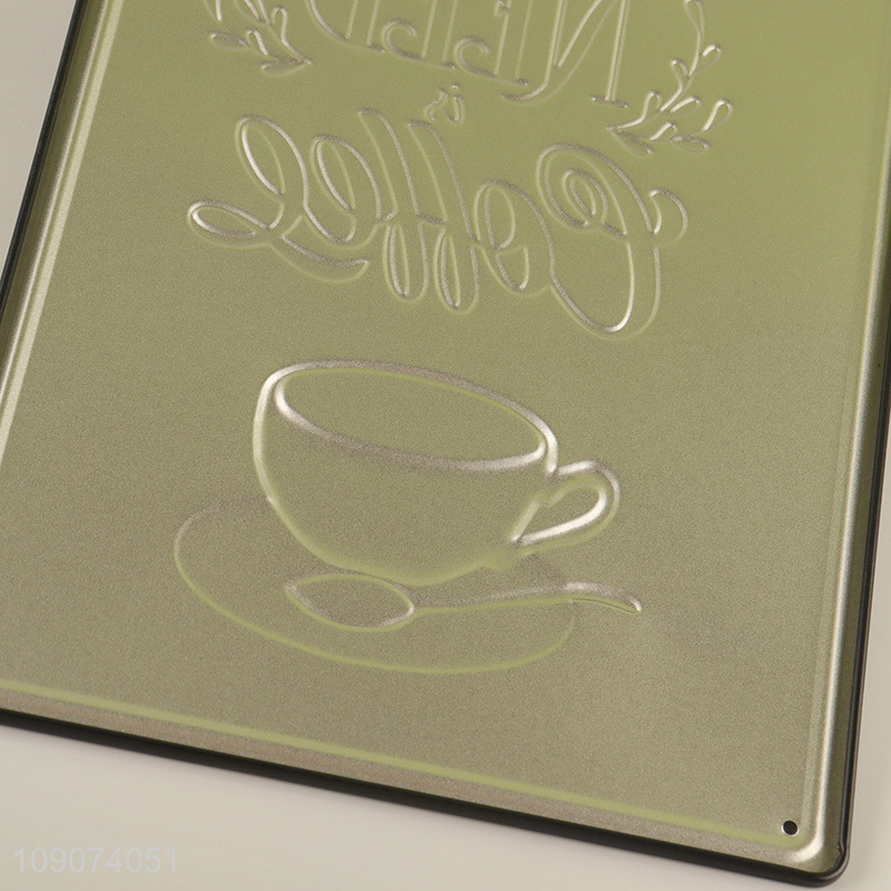 Top products coffee shop decoration metal vintage decorative paintings